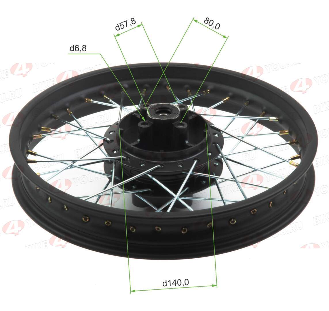 Обод задний Enduro 250 LT/ST/EX (2,25-R18 d=15mm) (4х80х58/4x90x58 диск/звезда)